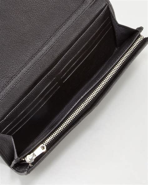 Givenchy Pandora Chain Leather Wallet, Black